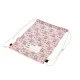 Drawstring bag for shoes or sportswear, mouse design, pink