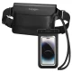 Spigen A621 Universal Waterproof Phone Case and Waist Crossbody Bag, Black