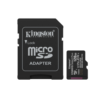 MicroSD Memory Card Kingston Canvas Select Plus 128GB, black