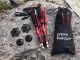 Verk Group Nordic Walking and Trekking Poles with Accessories and Bag, Red