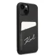 Karl Lagerfeld Signature Logo Cardslot Case for iPhone 14 Plus / 15 Plus - Black