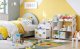 Kids Toy Storage Organizer with Bookshelf, 5 Shelves and 2 Fabric Bins