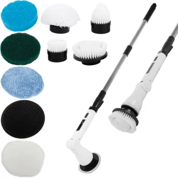 Cordless Electric Spin Scrubber with Telescopic Handle