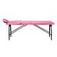 Folding Wooden Massage Table Komfort Activ Fizjo 2 Segment Pink Black Wood