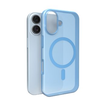 Puro Daylight Magsafe Compatible Silicone Phone Case Cover iPhone 17 - Translucent Blue
