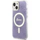 Guess iPhone 14 Case IML 4G Gold Stripe MagSafe, Purple