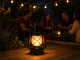Retro LED Camping Lantern with Flame Effect, USB, Black