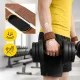 4FIZJO Leather Deadlift Straps, Brown