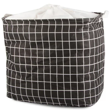 Large Foldable Laundry and Toy Basket with Drawstring Closure, 90L