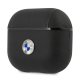 BMW BMA3SSLBK AirPods 3 cover black Geniune Leather Silver Logo