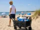 Folding Camping and Beach Wagon 70L, Black