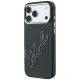 Karl Lagerfeld IML Big Signature Metal Frame Case for iPhone 18 Pro / 17 Pro, Black