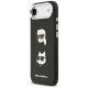 Karl Lagerfeld iPhone Air Case Grained Karl & Choupette Pins, Black