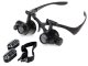 Head Magnifier Glasses with LED Light & 4 Lenses 10x-25x