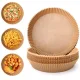 Air Fryer Disposable Paper Liners 20cm, 50 pcs, Brown