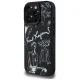 Karl Lagerfeld Grained Pattern & Logo MagSafe Case for iPhone 16 Pro, Black
