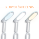 Salokāma LED galda lampa LTC, bezvadu, 3 gaismas režīmi 3000-6000K, zila