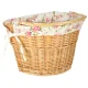Woven Bicycle Basket with Floral Pattern and Click Mount