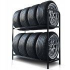 Humberg HM-386 Metal Tire Rack for 8 Tires, Garage Storage Stand