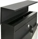 Mailbox for Letters and Newspapers, Steel, Anthracite