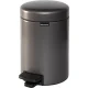 Brabantia NewIcon Pedal Bin, 3L Confident Platinum