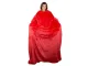 Red Fleece Blanket with Sleeves 140x200 cm