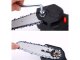 Compact cordless mini chainsaw 4 inch, black