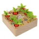Kruzzel 24745 2-in-1 Wooden Educational Game Carrot Garden