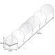 Gardlov 25382 Garden Mini Greenhouse - Foil Tunnel, 300x45x40 cm, Transparent