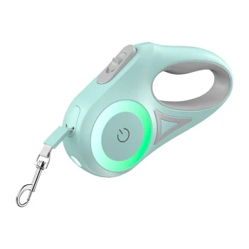 Automatic Retractable Leash 3m Rojeco RSSQYSFG3M-08 with LED Light, Green