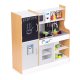 Wooden play kitchen for kids with sound, LED, chalkboard, metal accessories, ECOTOYS, 3+ years
