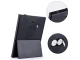 Foldable Cosmetic Makeup Mirror with LED Illumination and Stand, Black