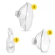 4Fizjo YS35 LITE Replacement Mask Set for Nebulizer, 3 pcs