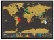Poster with World Travel Map, Gift Scratch 82 x 59 cm