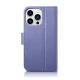 Icarer iPhone 14 Pro Max Leather Wallet Case 2in1 Anti-RFID, Light Purple