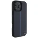 Mercedes iPhone 16 Pro Max Case Blue Line Leather MagSafe, Navy Blue