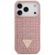 Guess Rhinestone Triangle Logo Case for iPhone 17 Pro - Pink