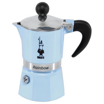 Bialetti Rainbow Espresso Maker, 1 Cup (60ml), Light Blue