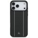 Mercedes Leather Star Pattern Stripes MagSafe Phone Case Cover iPhone 17 Pro Max - Black