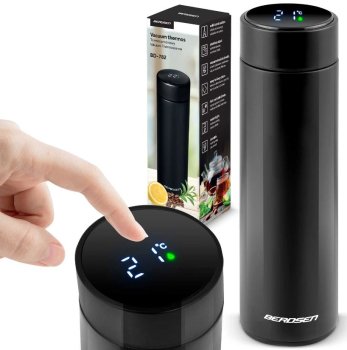 Berdsen BD-782 Vacuum Bottle Thermos 420 ml, Black