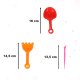 Sand Toy Set with Molds and Shovel, 28 Pieces