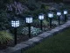Solar LED Garden Lights with Twilight Sensor, 6 Pcs, Black