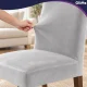 Glimz stretch velour chair cover, grey