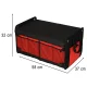 Car Trunk Organizer 56L XXL, Foldable with Lid, Black/Red