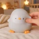 Kids Night Light Penguin, LED, Silicone, USB-C, White/Yellow