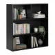 ModernHome 3-Tier Standing Bookcase, 80x24x87 cm, Black