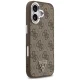 Guess iPhone 17 Case 4G PU Leather Case with MagSafe, Brown