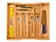 Bamboo Cutlery Drawer Organizer, 7 Compartments, 27-39cm