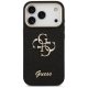 Guess Fixed Glitter Big 4G Metal Frame Phone Case Cover iPhone 17 Pro - black
