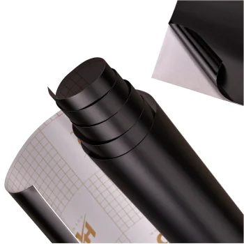 Matte self-adhesive film for furniture and surfaces, 1.52x28 m, black